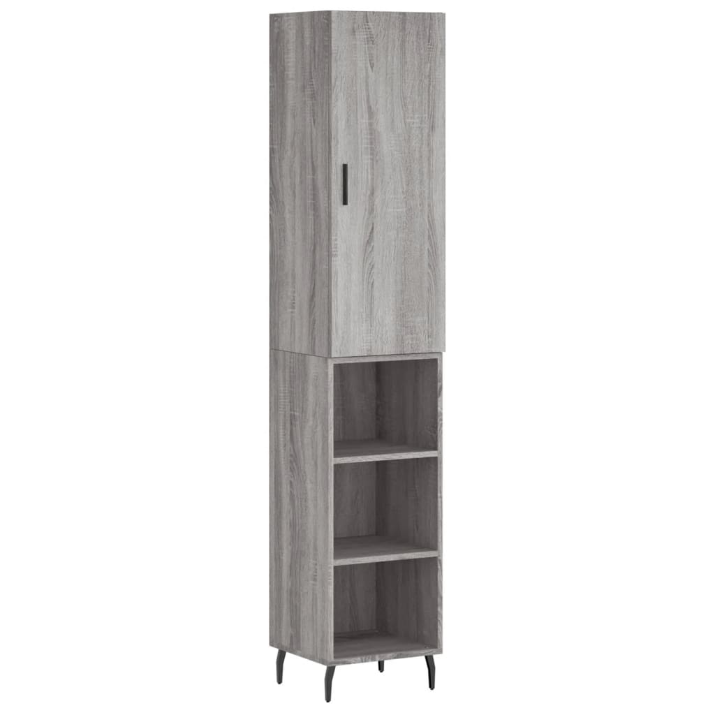 Visoka komoda siva sonome 34,5x34x180 cm od konstruiranog drva