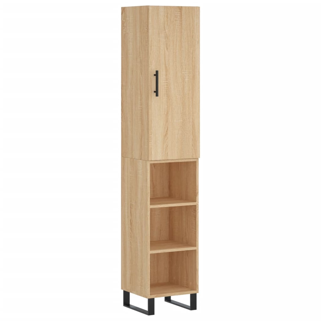 Visoka komoda hrasta sonome 34,5x34x180cm od konstruiranog drva