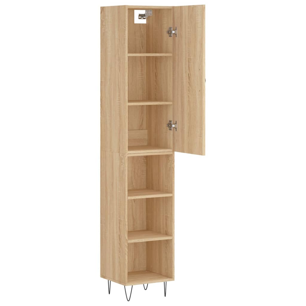 Visoka komoda hrasta sonome 34,5x34x180cm od konstruiranog drva