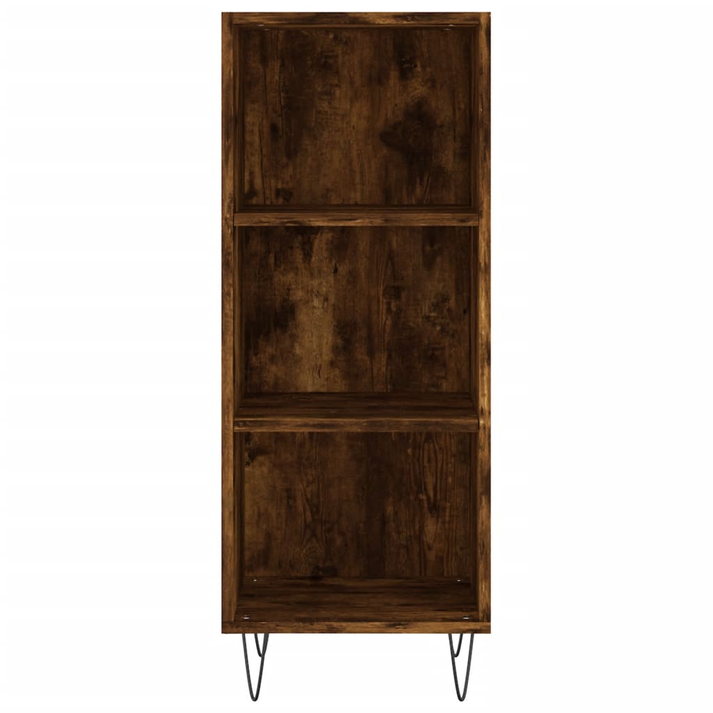 Visoka komoda dimljeni hrast 34,5x34x180cm konstruiranog drva