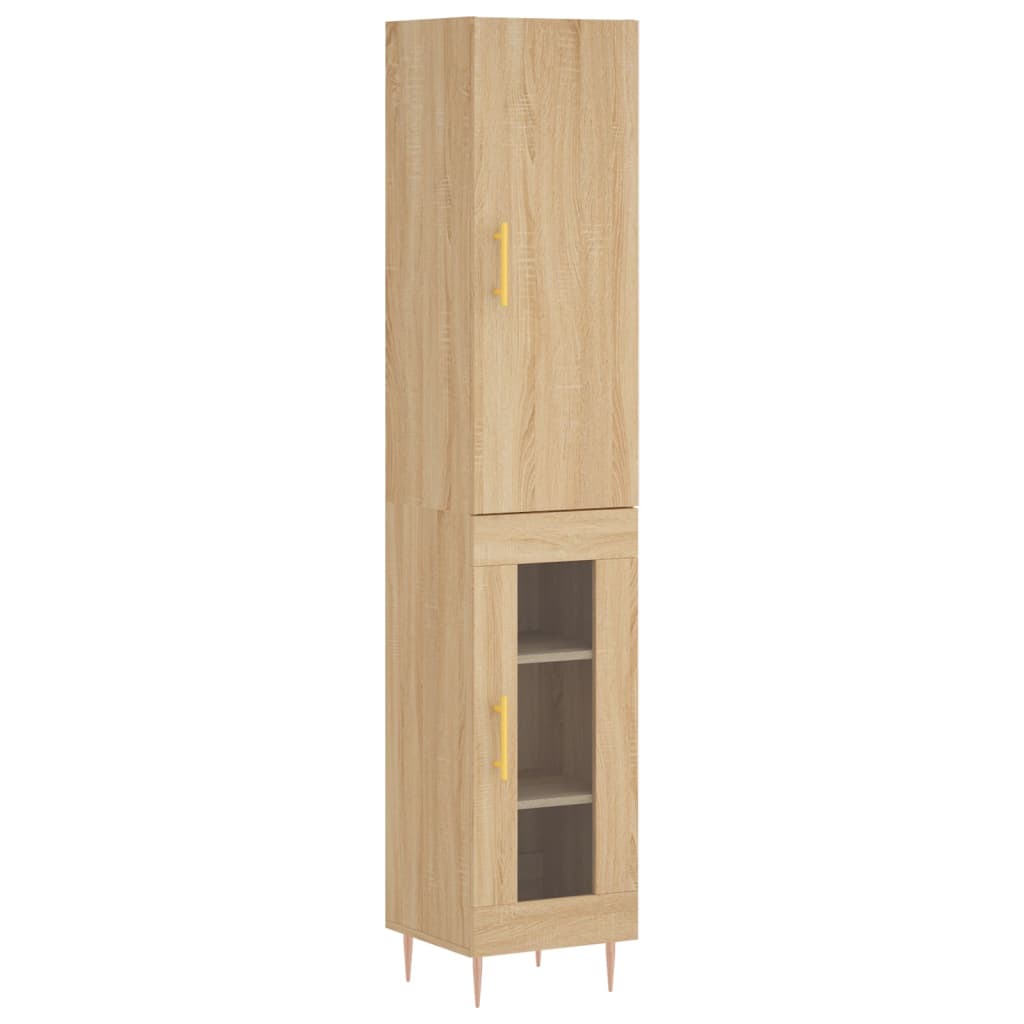 Visoka komoda hrasta sonome 34,5x34x180cm od konstruiranog drva
