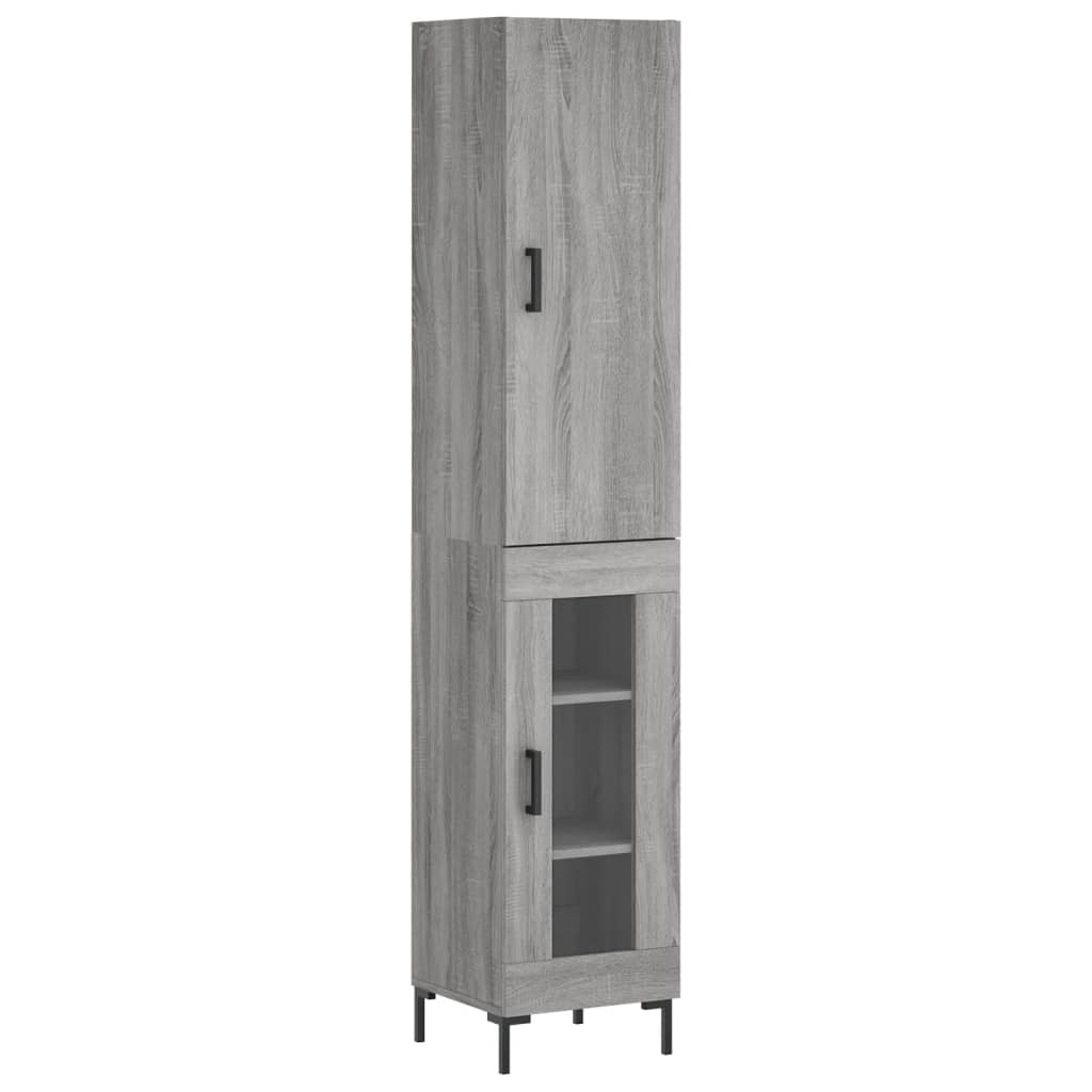 Visoka komoda siva sonome 34,5x34x180 cm od konstruiranog drva
