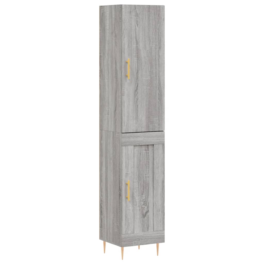 Visoka komoda siva sonome 34,5x34x180 cm od konstruiranog drva