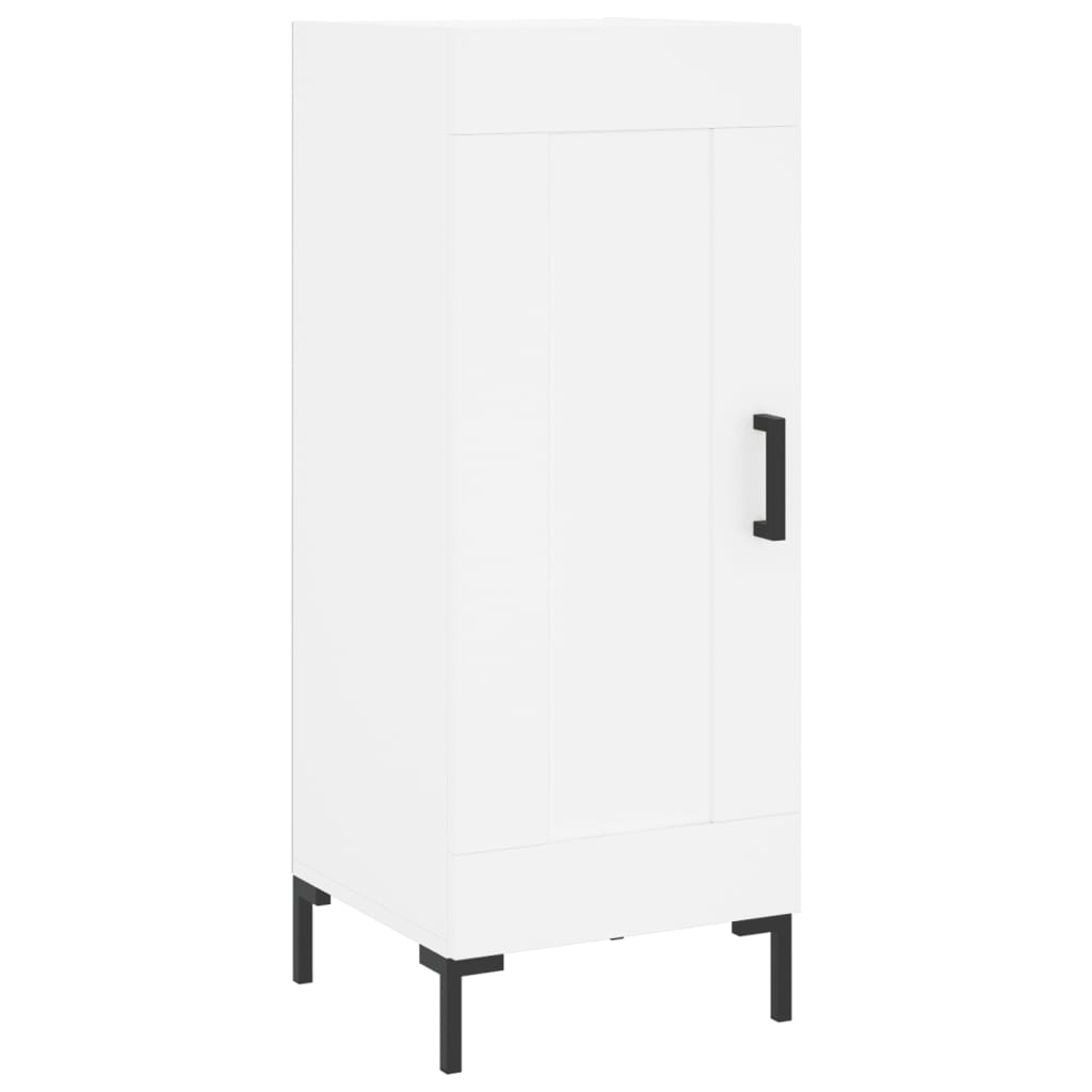 Visoka komoda bijeli 34,5x34x180 cm od konstruiranog drva