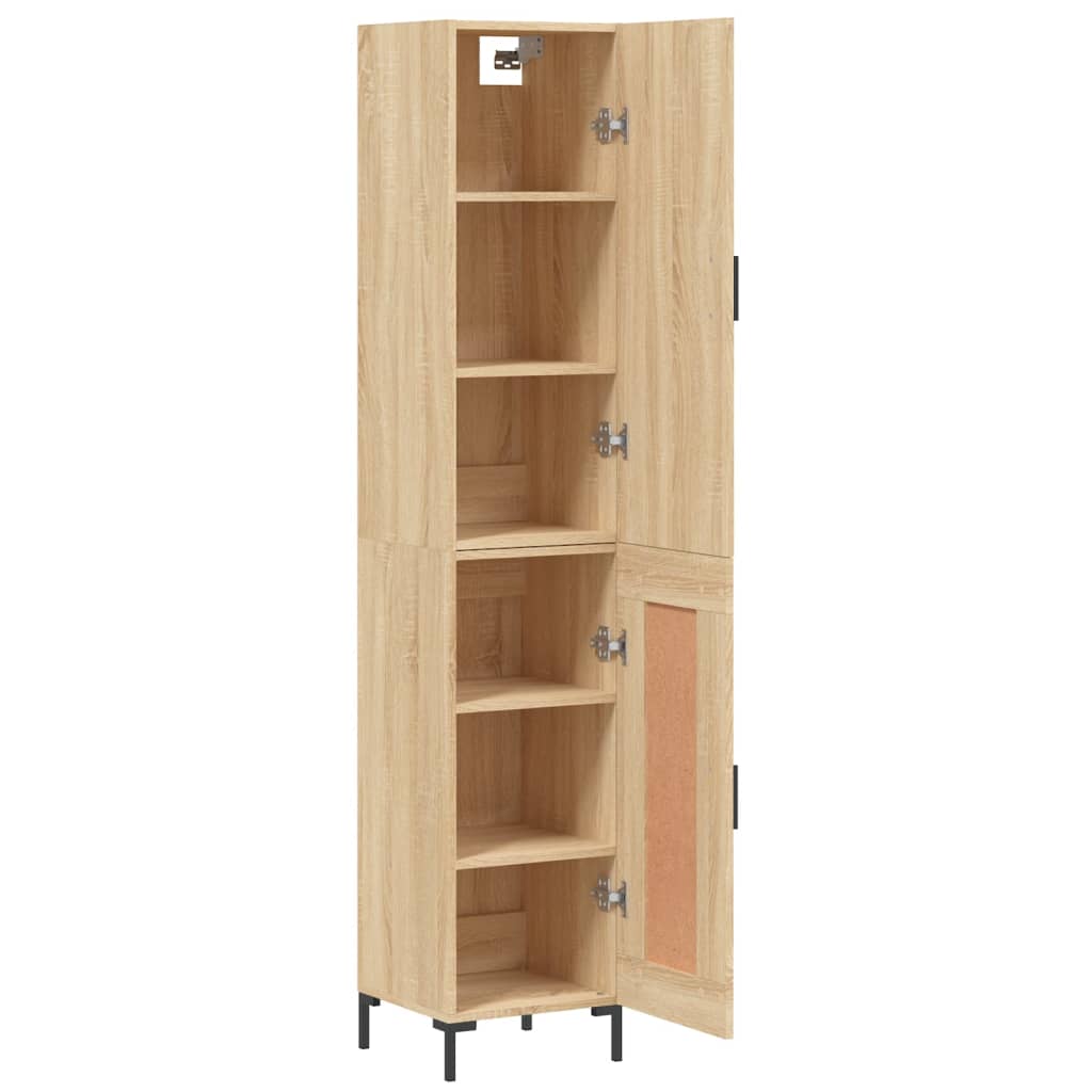Visoka komoda hrasta sonome 34,5x34x180cm od konstruiranog drva