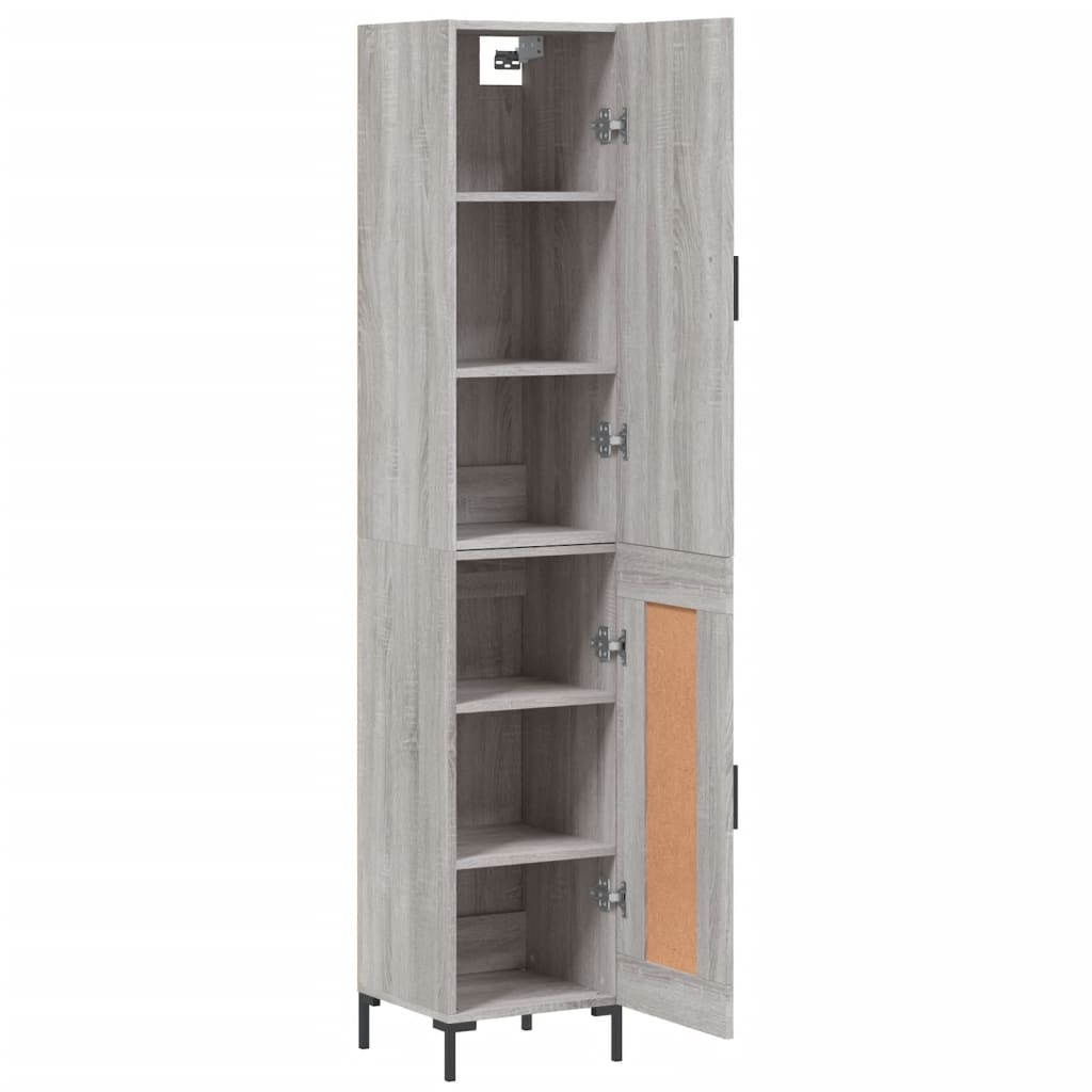 Visoka komoda siva sonome 34,5x34x180 cm od konstruiranog drva