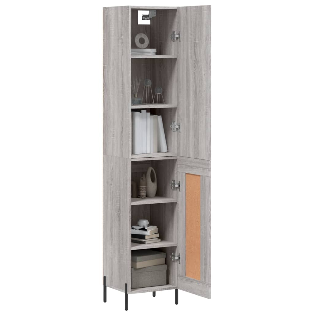 Visoka komoda siva sonome 34,5x34x180 cm od konstruiranog drva