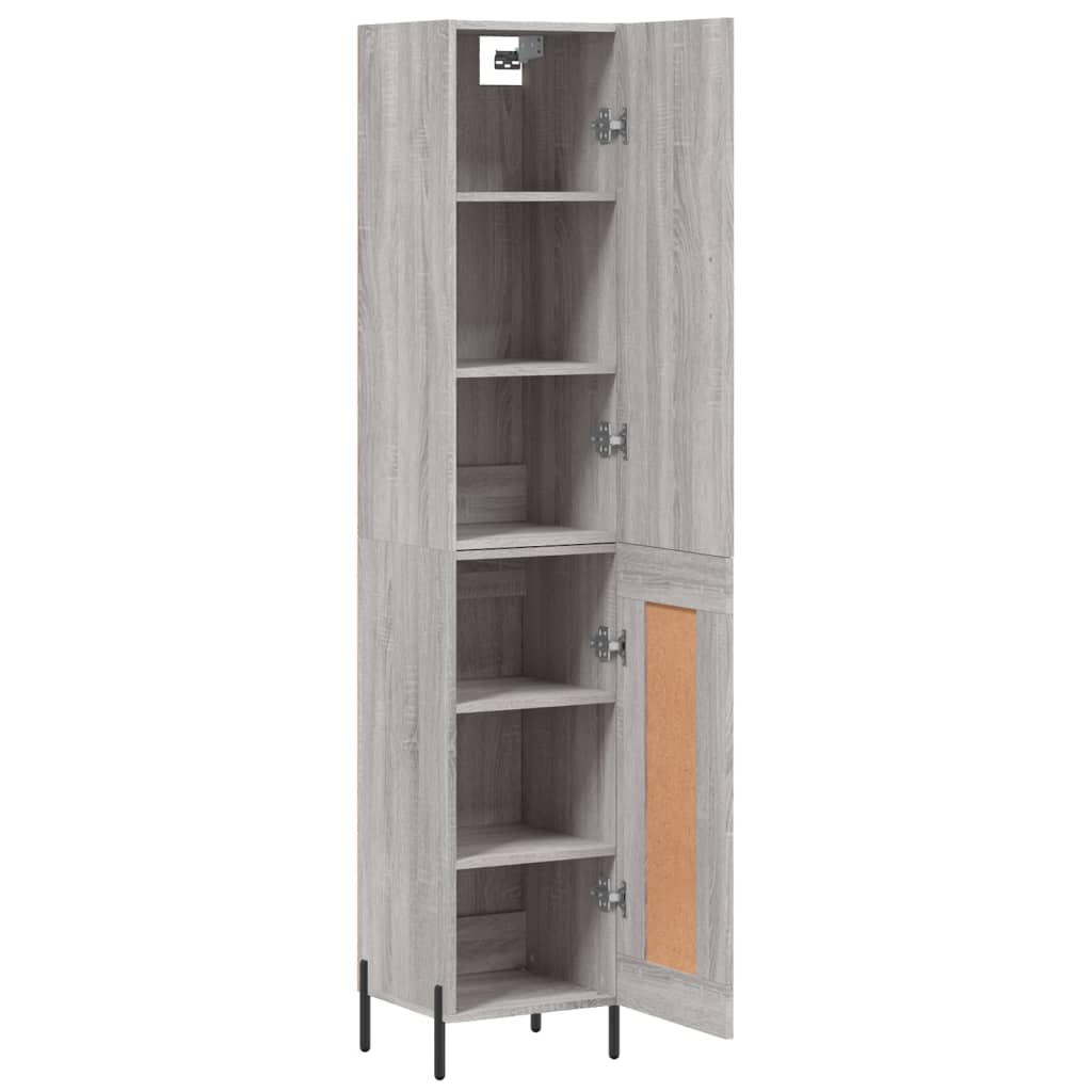 Visoka komoda siva sonome 34,5x34x180 cm od konstruiranog drva