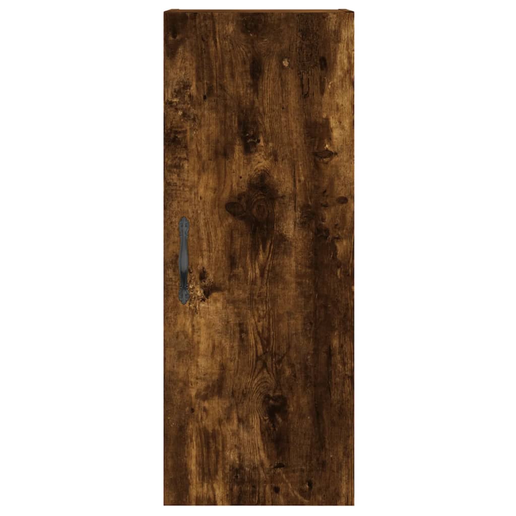 Visoka komoda dimljeni hrast 34,5x34x180cm konstruiranog drva