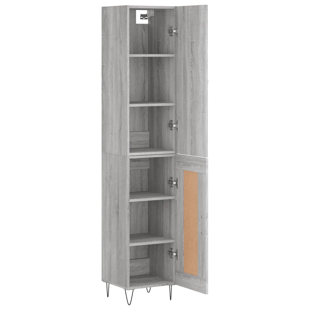 Visoka komoda siva sonome 34,5x34x180 cm od konstruiranog drva