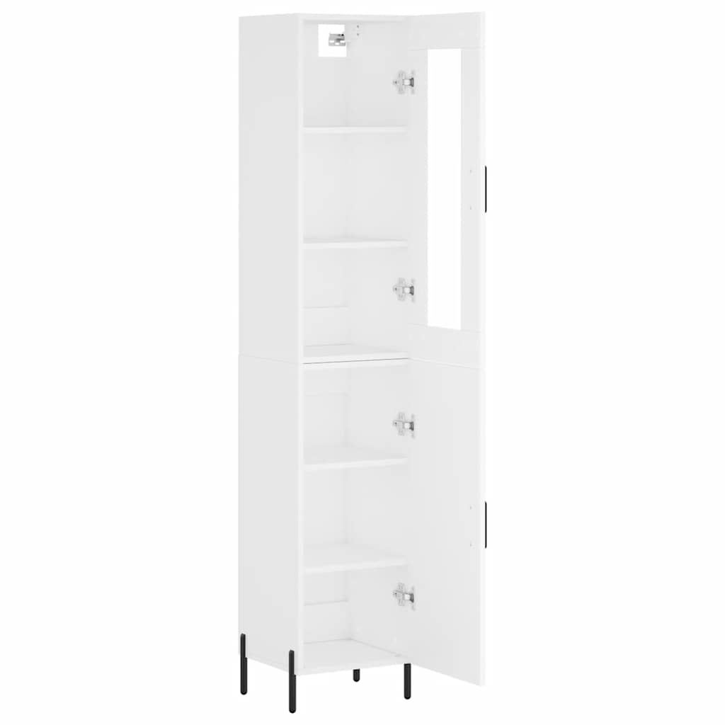 Visoka komoda bijeli 34,5x34x180 cm od konstruiranog drva
