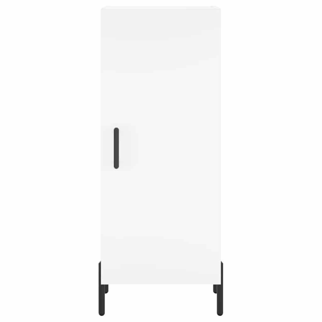 Visoka komoda bijeli 34,5x34x180 cm od konstruiranog drva