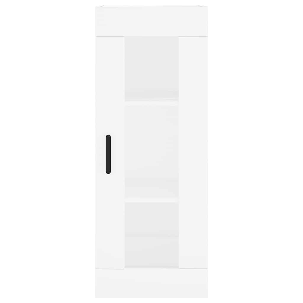 Visoka komoda bijeli 34,5x34x180 cm od konstruiranog drva