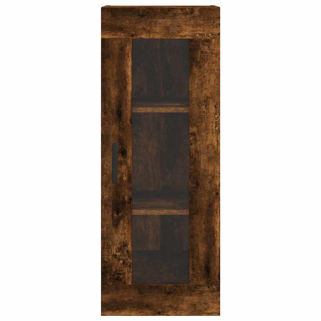 Visoka komoda dimljeni hrast 34,5x34x180cm konstruiranog drva
