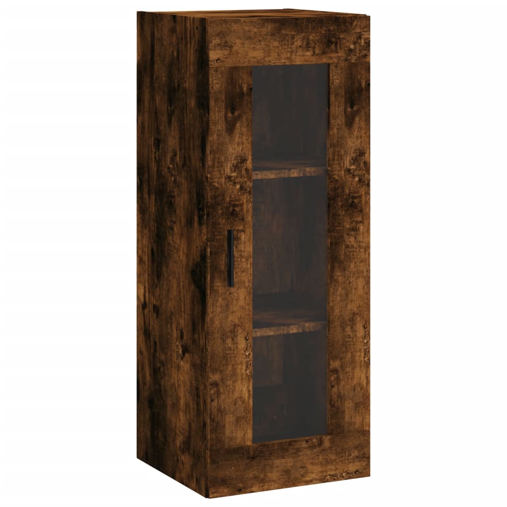 Visoka komoda dimljeni hrast 34,5x34x180cm konstruiranog drva