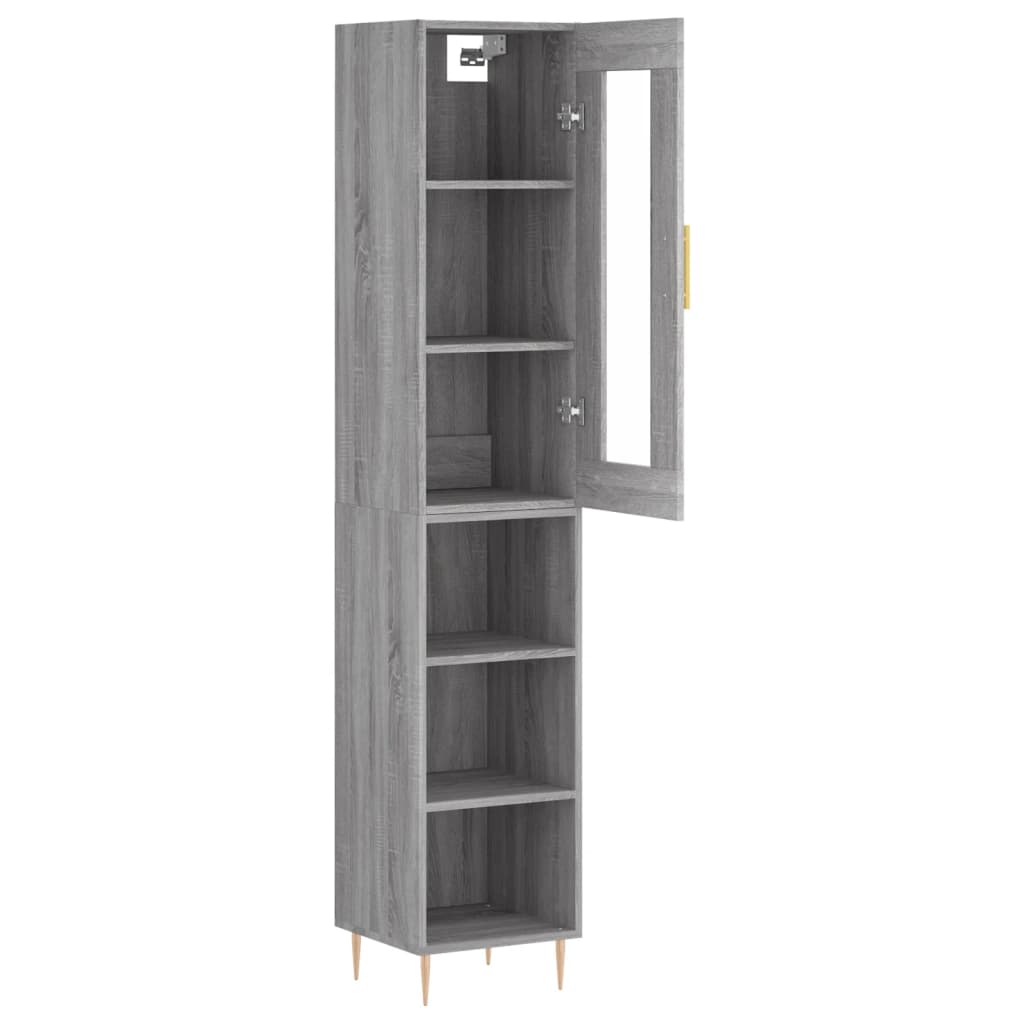 Visoka komoda siva sonome 34,5x34x180 cm od konstruiranog drva
