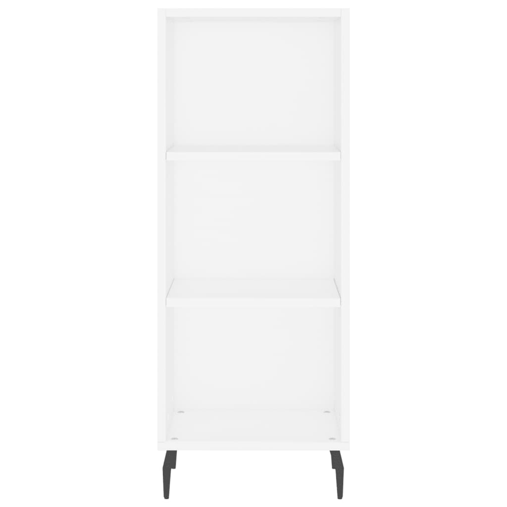 Visoka komoda bijeli 34,5x34x180 cm od konstruiranog drva