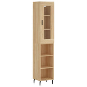 Visoka komoda hrasta sonome 34,5x34x180cm od konstruiranog drva