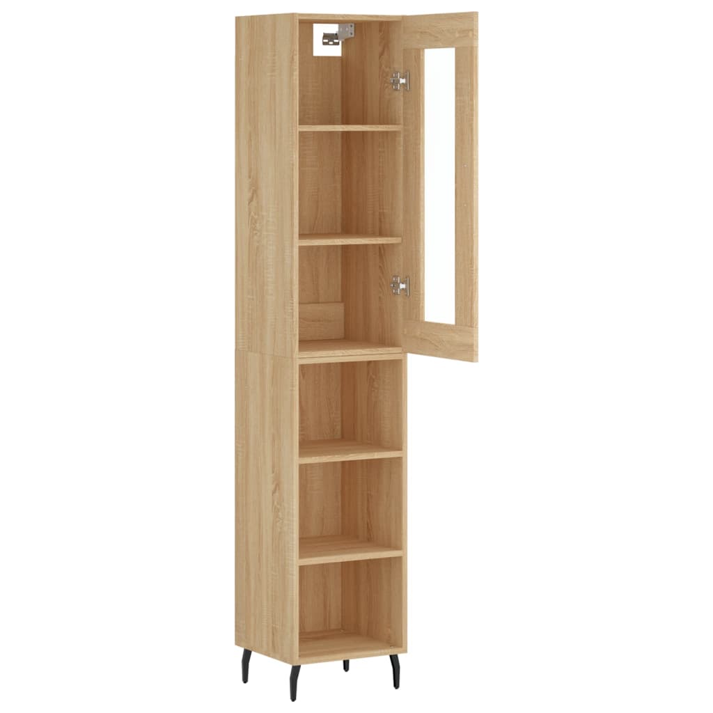 Visoka komoda hrasta sonome 34,5x34x180cm od konstruiranog drva