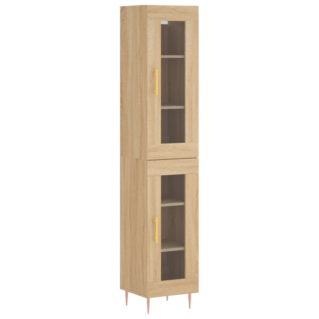 Visoka komoda hrasta sonome 34,5x34x180cm od konstruiranog drva