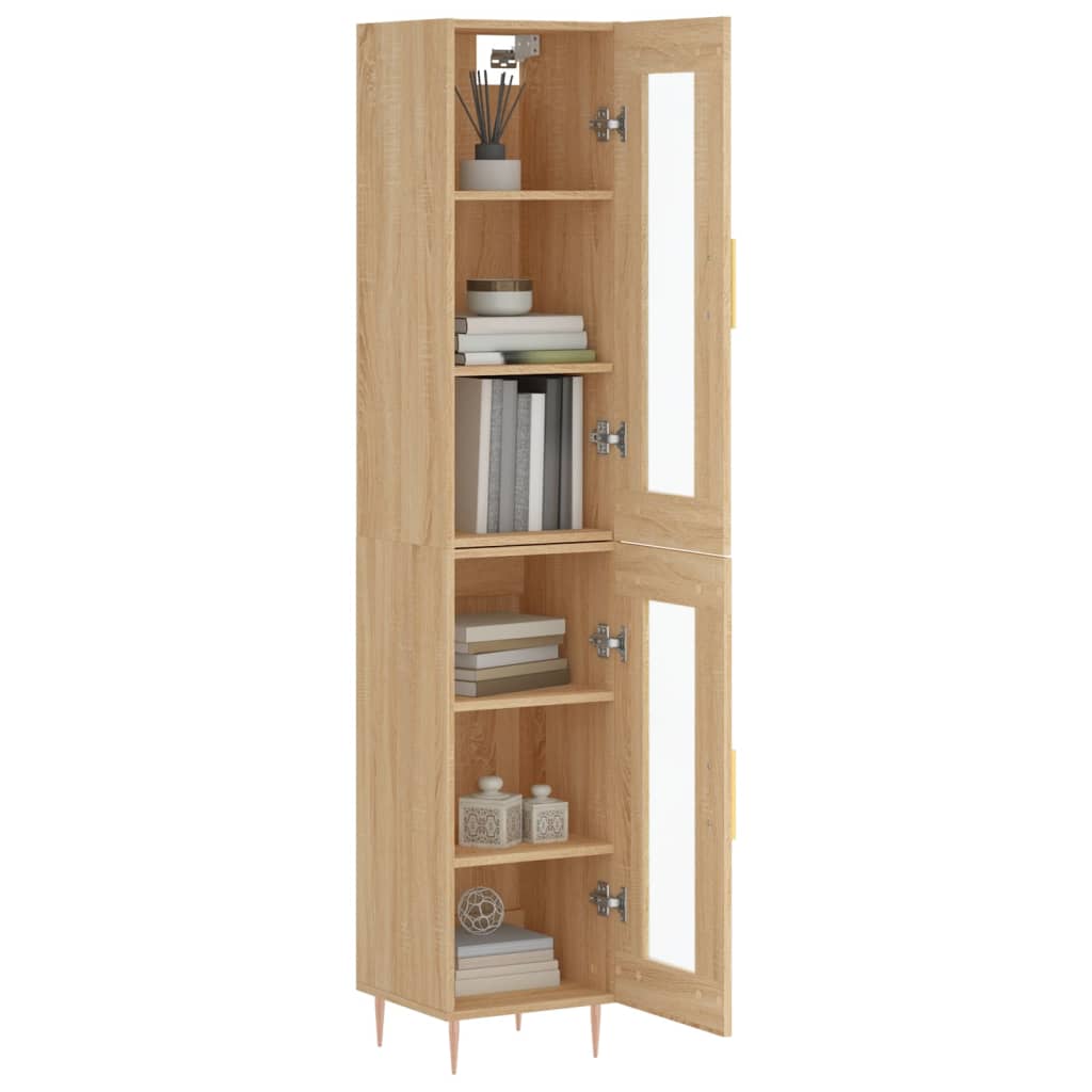 Visoka komoda hrasta sonome 34,5x34x180cm od konstruiranog drva