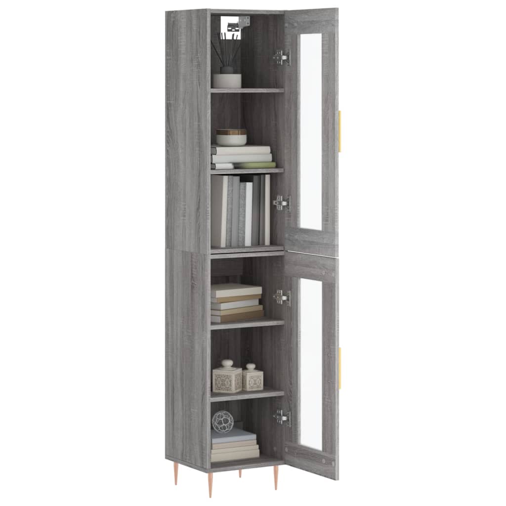 Visoka komoda siva sonome 34,5x34x180 cm od konstruiranog drva