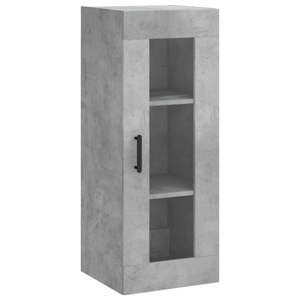 Visoka komoda siva betona 34,5x34x180 cm od konstruiranog drva