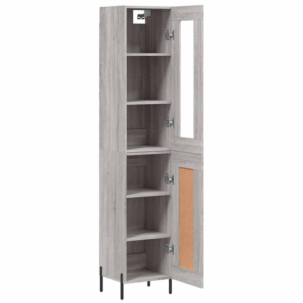 Visoka komoda siva sonome 34,5x34x180 cm od konstruiranog drva