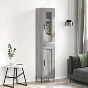 Visoka komoda siva sonome 34,5x34x180 cm od konstruiranog drva
