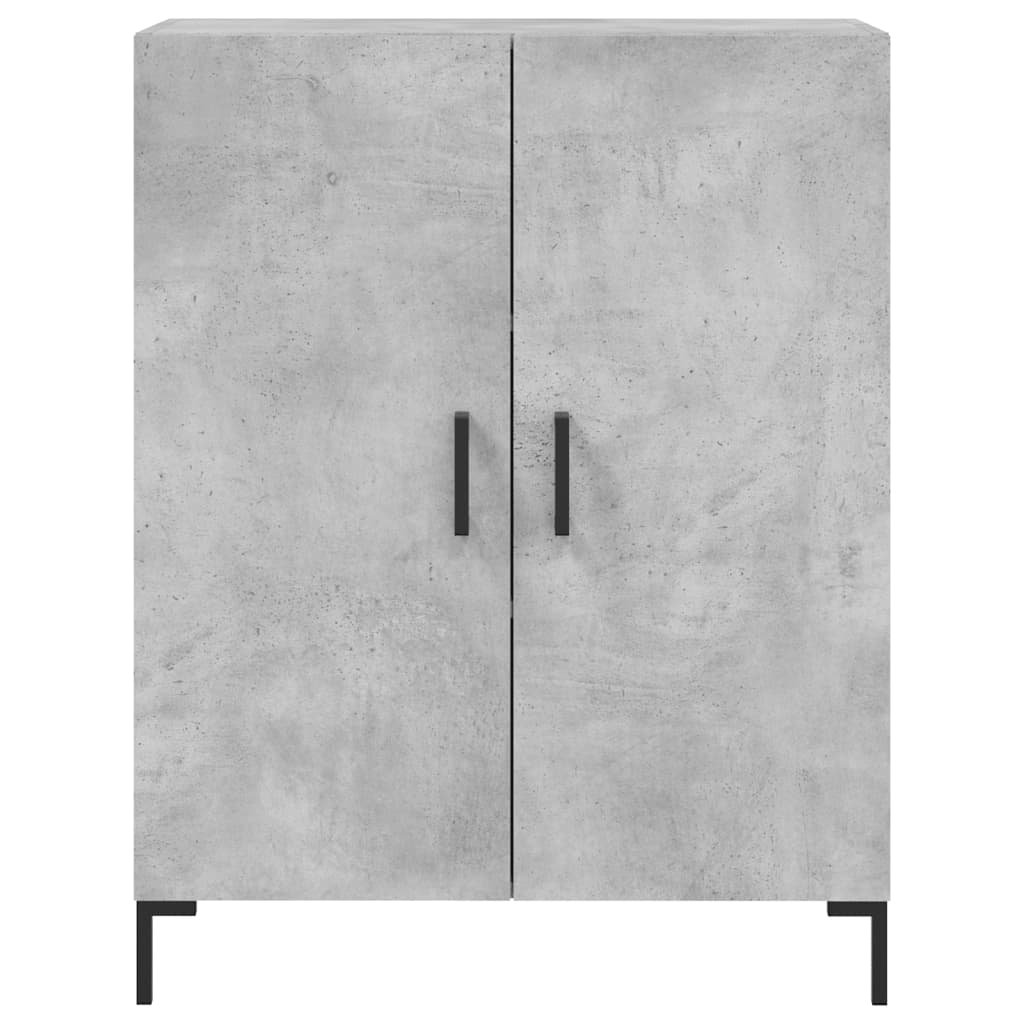 Visoka komoda siva betona 69,5x34x180 cm od konstruiranog drva