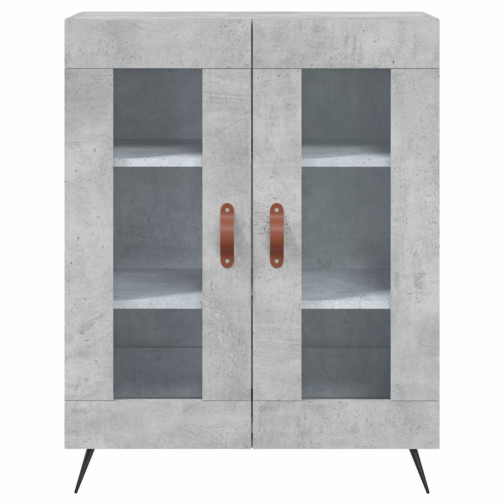 Visoka komoda siva betona 69,5x34x180 cm od konstruiranog drva