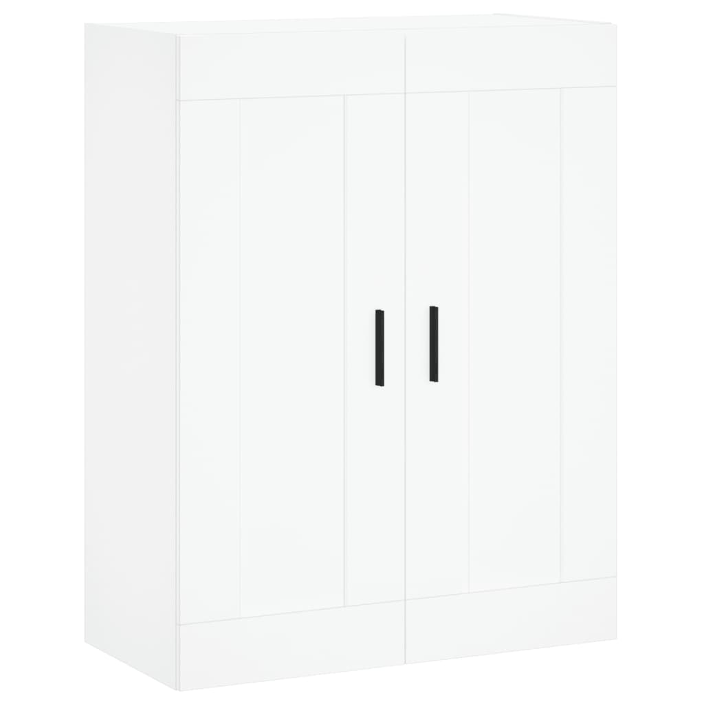 Visoka komoda bijela 69,5x34x180 cm konstruirano drvo