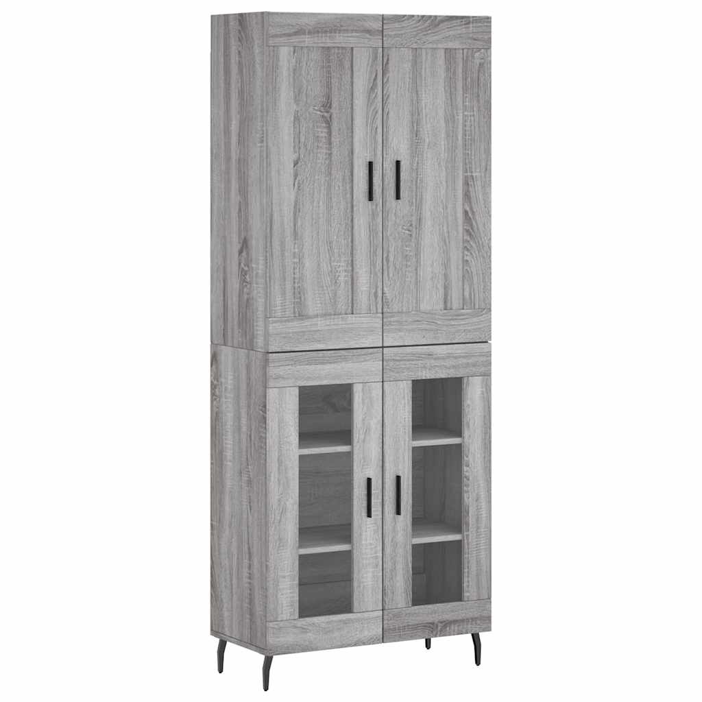 Visoka komoda siva sonome 69,5x34x180 cm od konstruiranog drva