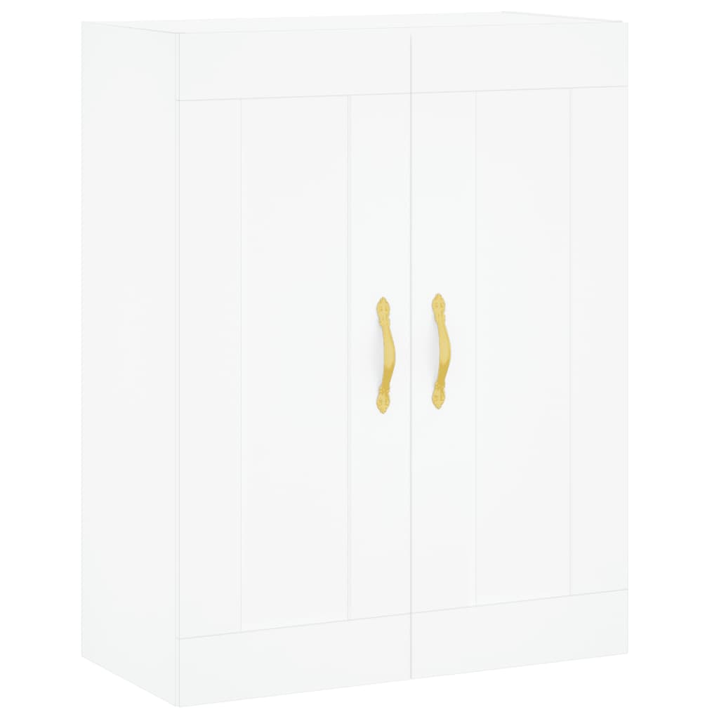 Visoka komoda bijela 69,5x34x180 cm konstruirano drvo