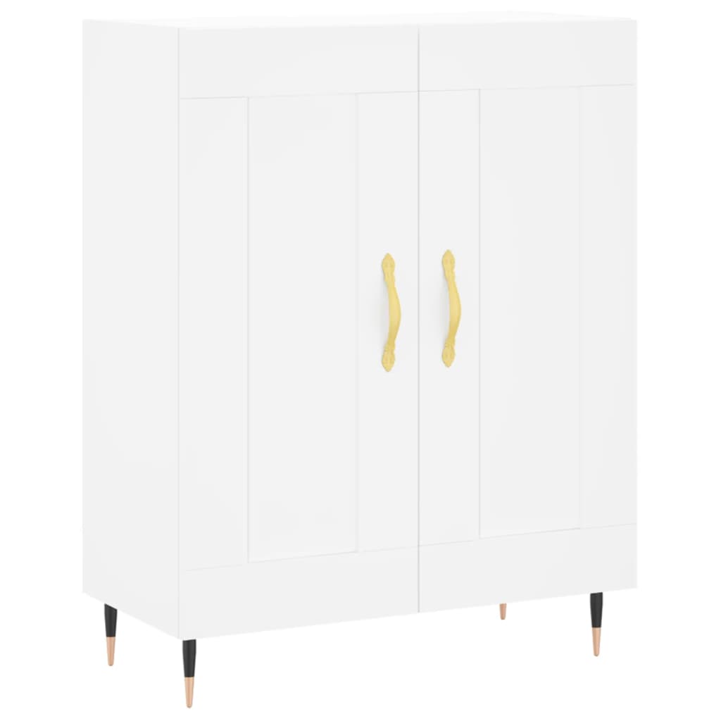 Visoka komoda bijela 69,5x34x180 cm konstruirano drvo