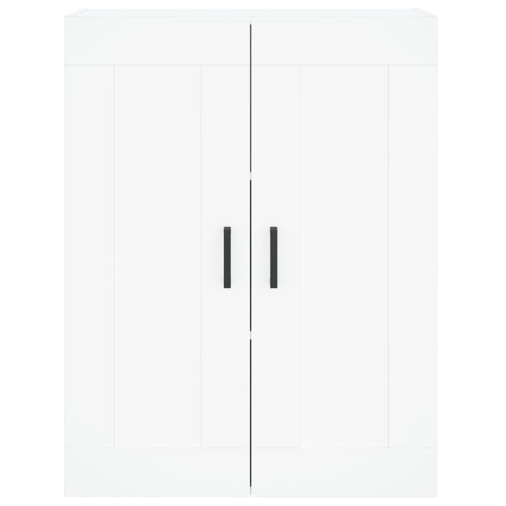 Visoka komoda bijela 69,5x34x180 cm konstruirano drvo