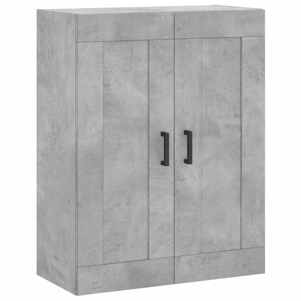 Visoka komoda siva betona 69,5x34x180 cm od konstruiranog drva