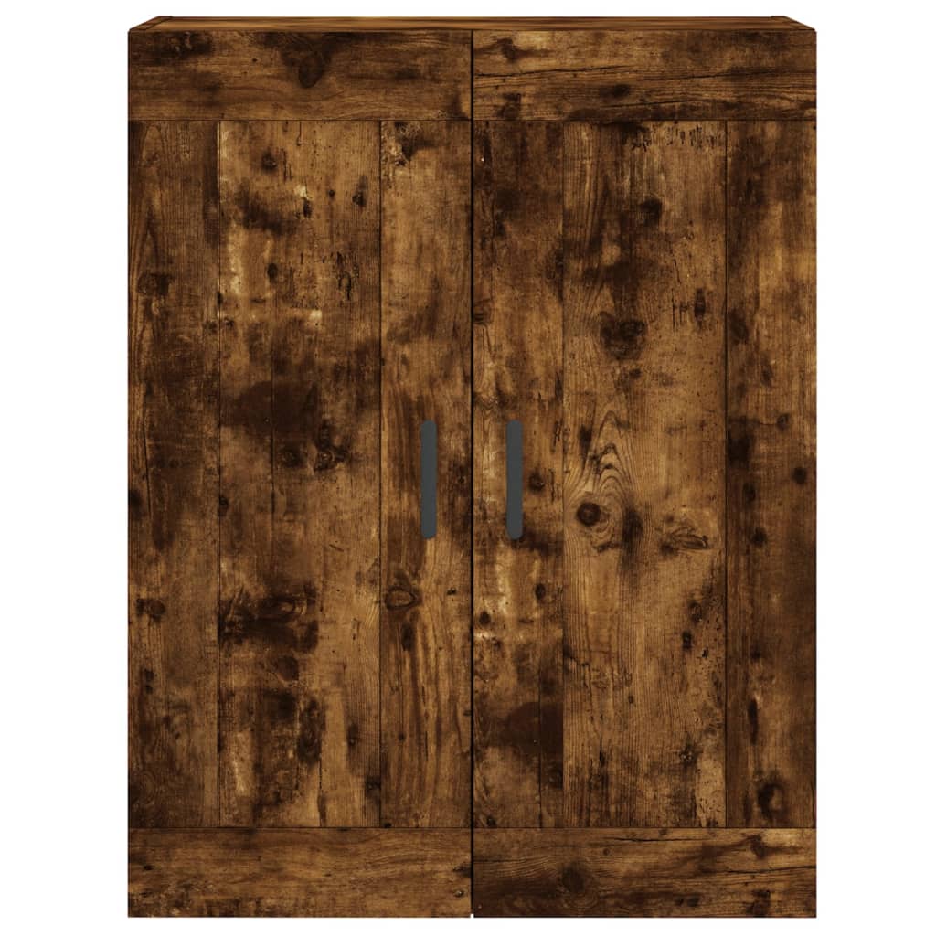 Visoka komoda dimljeni hrast 69,5x34x180 cm konstruiranog drva