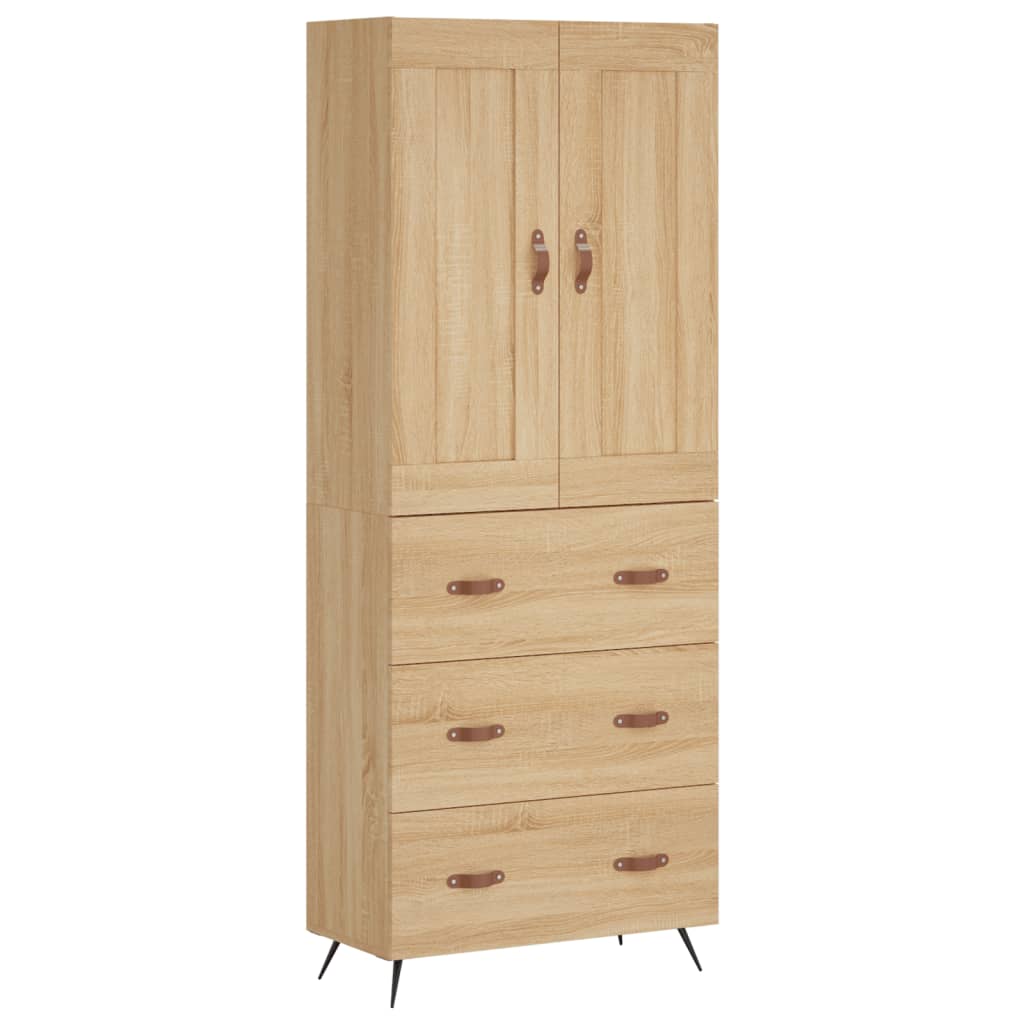 Visoka komoda hrasta sonome 69,5x34x180cm od konstruiranog drva