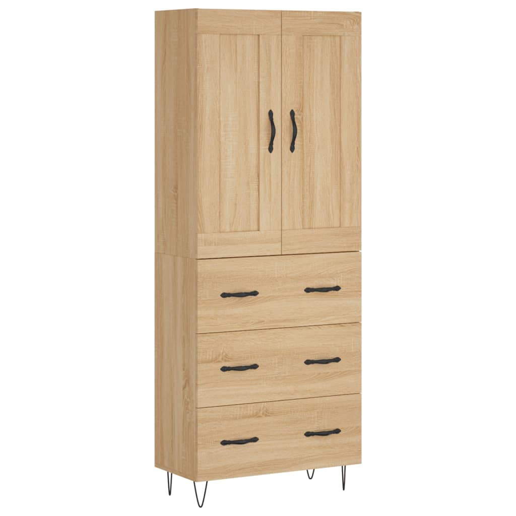 Visoka komoda hrasta sonome 69,5x34x180cm od konstruiranog drva