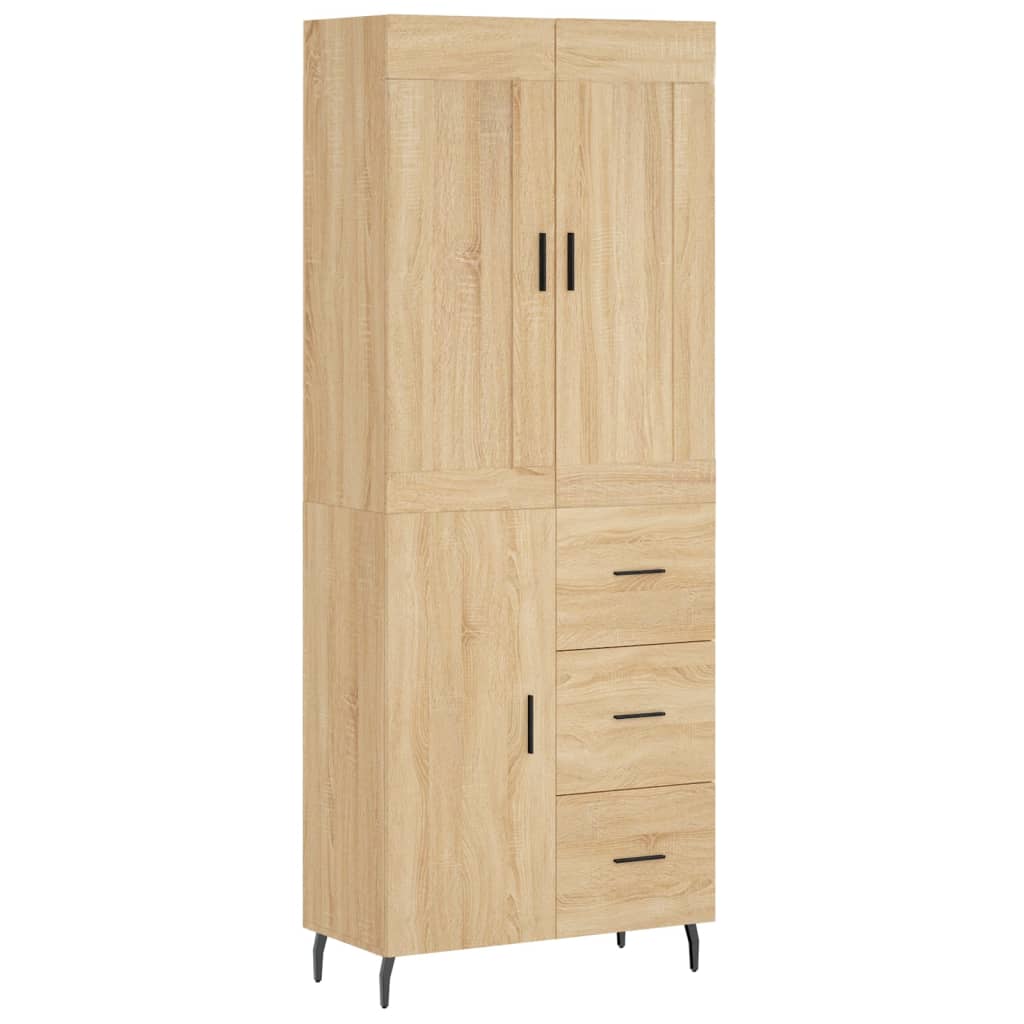 Visoka komoda hrasta sonome 69,5x34x180cm od konstruiranog drva
