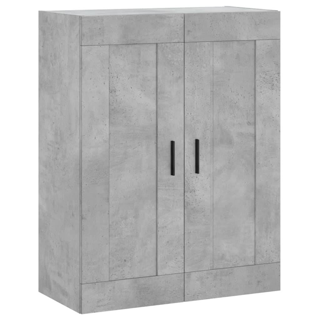 Visoka komoda siva betona 69,5x34x180 cm od konstruiranog drva