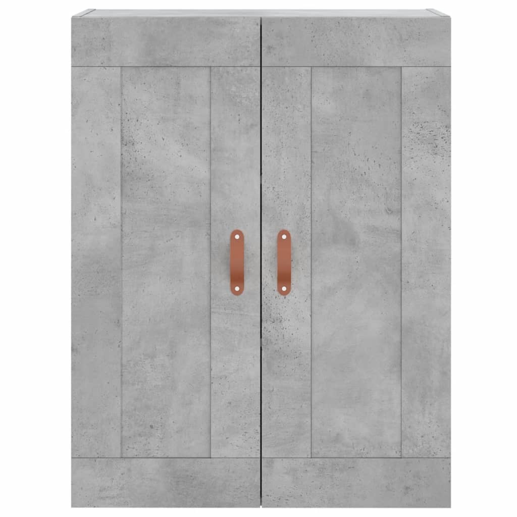 Visoka komoda siva betona 69,5x34x180 cm od konstruiranog drva