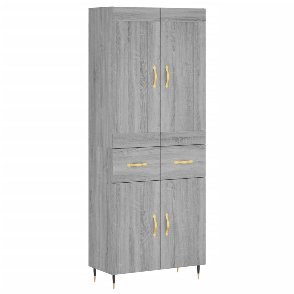 Visoka komoda siva sonome 69,5x34x180 cm od konstruiranog drva
