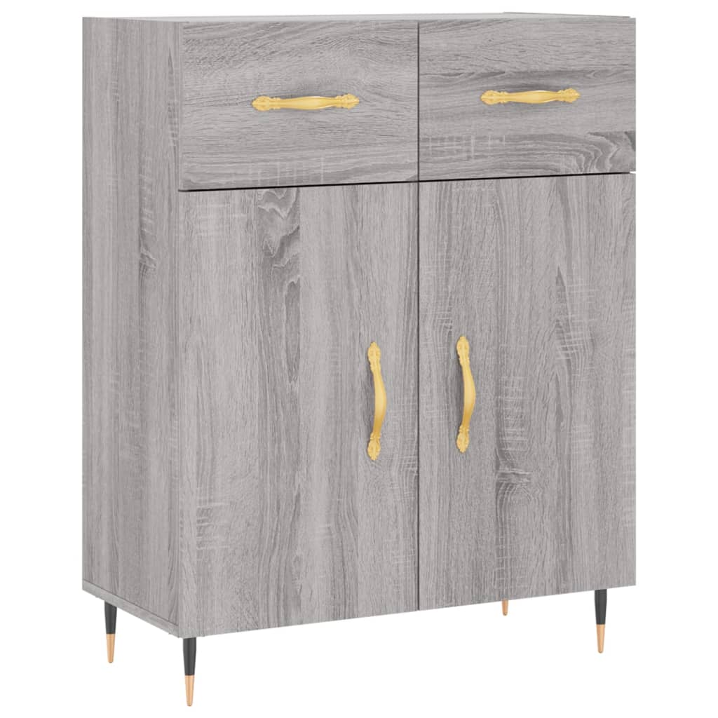 Visoka komoda siva sonome 69,5x34x180 cm od konstruiranog drva