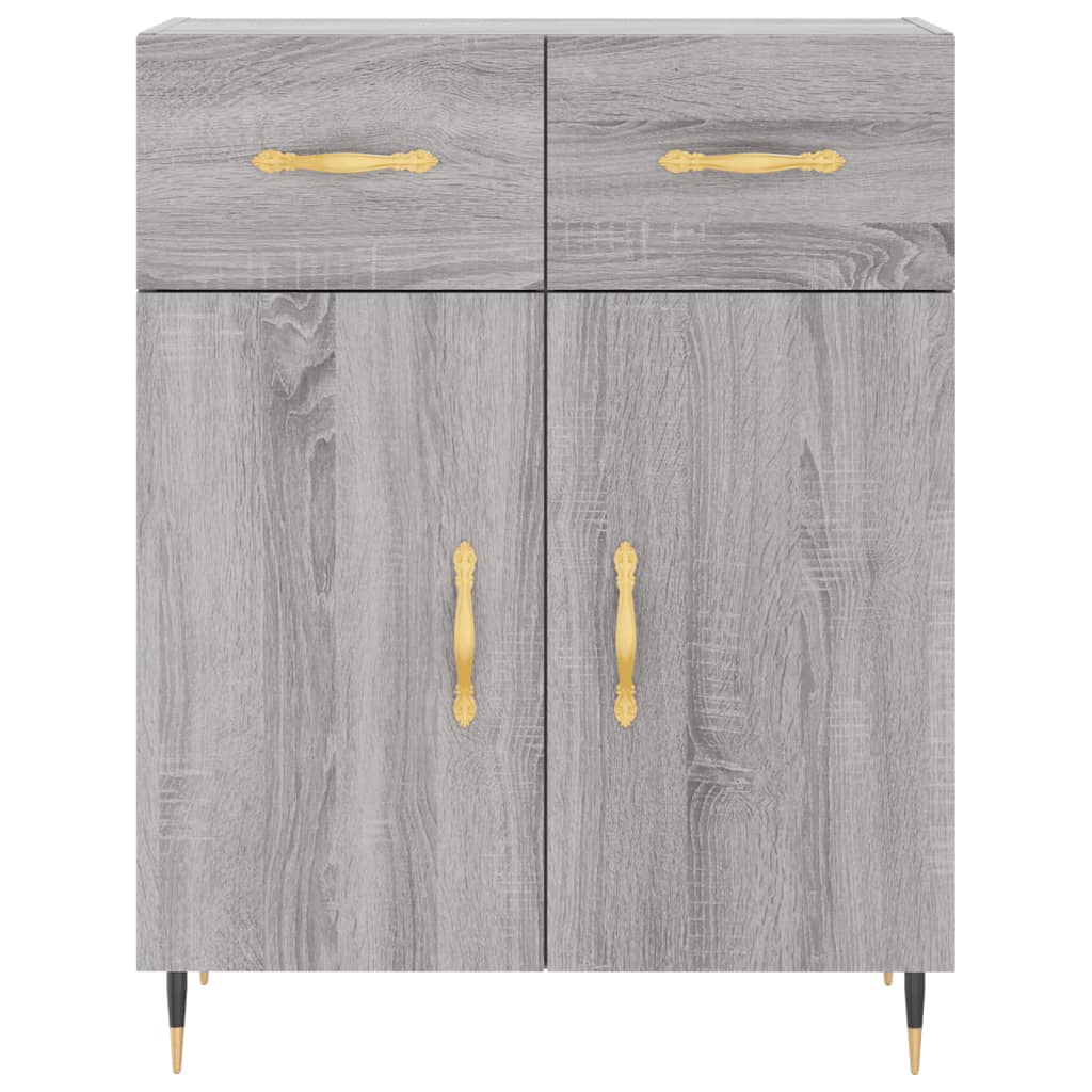 Visoka komoda siva sonome 69,5x34x180 cm od konstruiranog drva