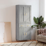 Visoka komoda siva sonome 69,5x34x180 cm od konstruiranog drva