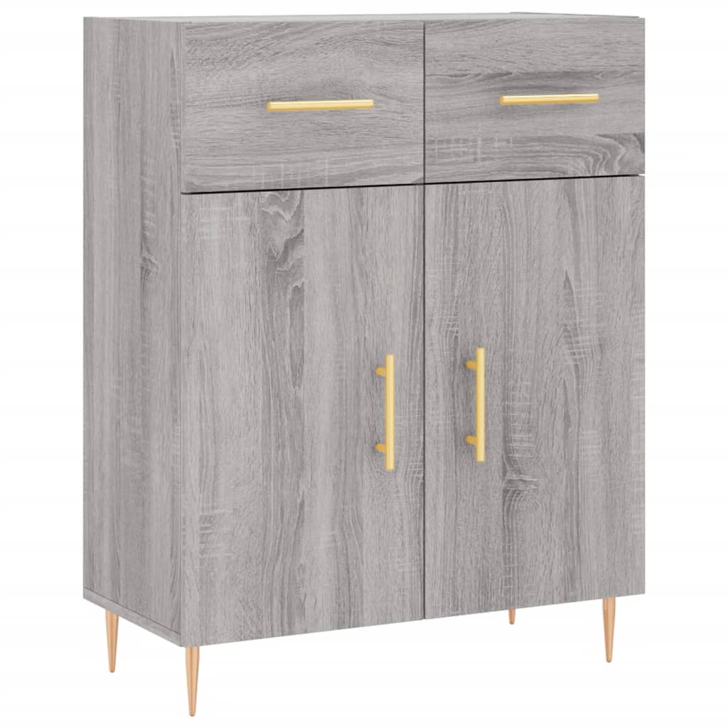 Visoka komoda siva sonome 69,5x34x180 cm od konstruiranog drva