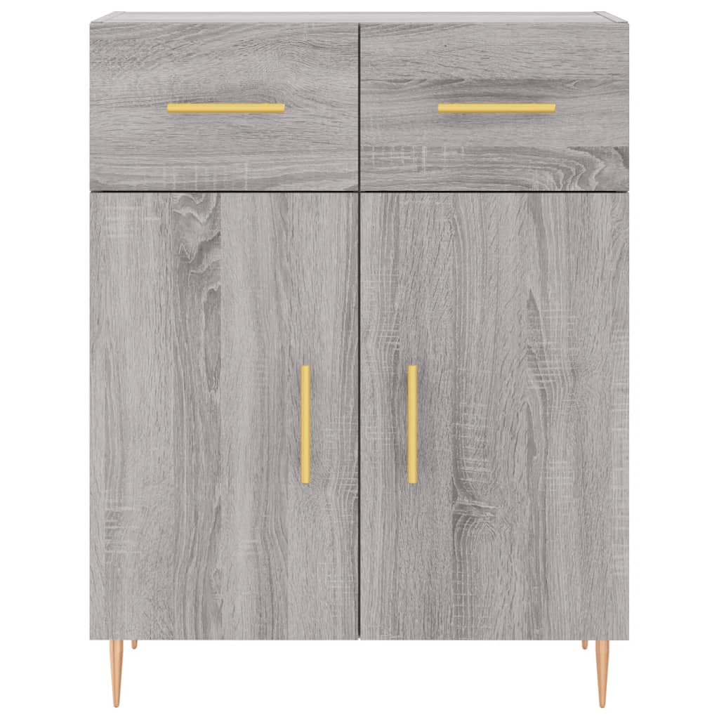 Visoka komoda siva sonome 69,5x34x180 cm od konstruiranog drva