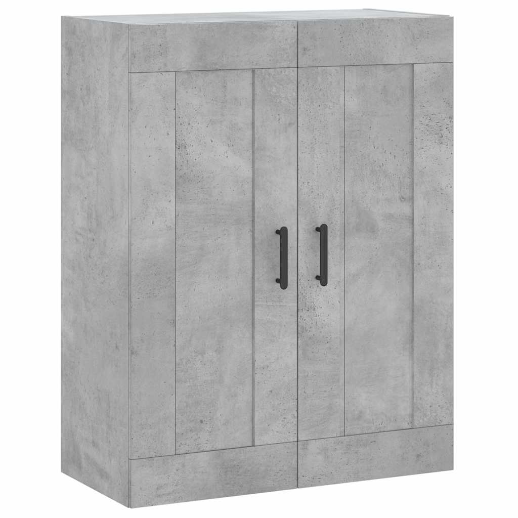 Visoka komoda siva betona 69,5x34x180 cm od konstruiranog drva